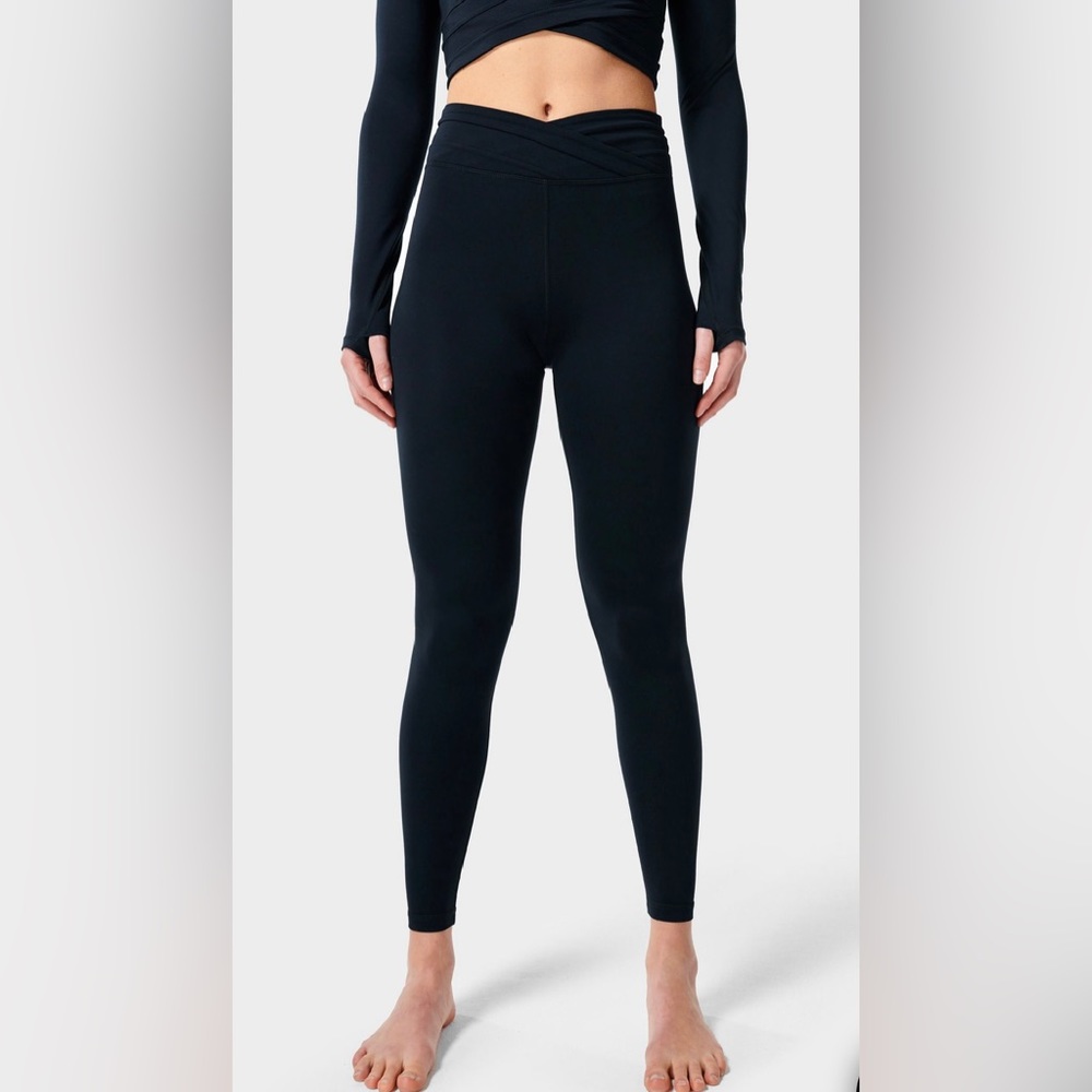 Sweaty Betty All Day Wrap Waist Leggings Size Large